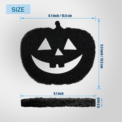 6-Pack Universal Trash Can Odor Absorbing Filters, Activated Charcoal Deodorizer for Trash Cans, Compost Buckets, Countertop and Recycle Bins (Halloween Pumpkin)