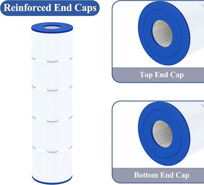 Cryspool® 07080 Filter Compatible with Jandy CL460, CV460, A0558000, R0554600, PJAN115, C-7468, FC-0810, 4X115 sq.ft Pool Filter Cartridges, 4 Pack