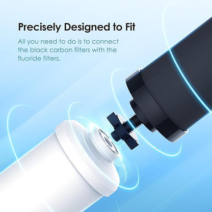 Waterdrop NSF/ANSI 42&372 Standard Gravity Water Filter, Replacement for Berkey® BB9-2® Black Filters & PF-2® Fluoride Filters, Berkey® Gravity Water Filter System and Waterdrop King Tank Series