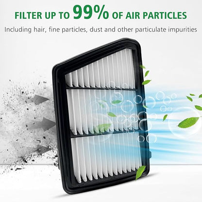 2PCS Cabin Engine Air Filter Kits Fits for CR V CRV CR-V 2.4L 2018-2019, Replacement for CF11182, 80292TF0G01, CA12259, 17220-5PH-A00