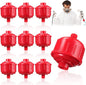 10 Pcs Mini Disposable Water and Air Filters Disposable Spray Gun Filter Whirlwind Air Line Filter Guns Filters Only Standard 1/4 Inch Threads Fit for Spray Guns and Air Tools, Red