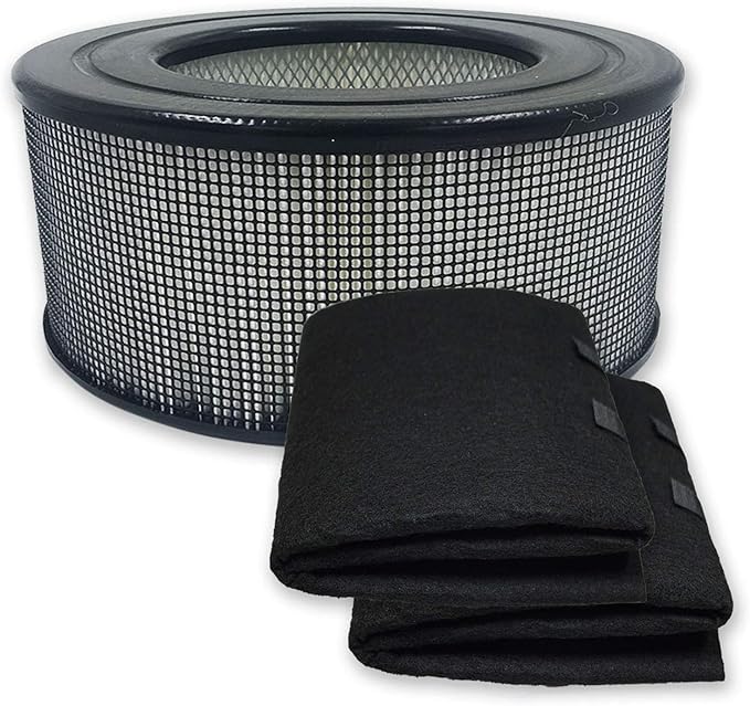 PUREBURG 21500 Replacement Filter Compatible with Honeywell 50150 51500 61500 11500(EV-15) 18150 11520 17200 Series Air Purifiers, H13 HEPA Cabon Pre-Filter Air Clean Dust VOCs Odor