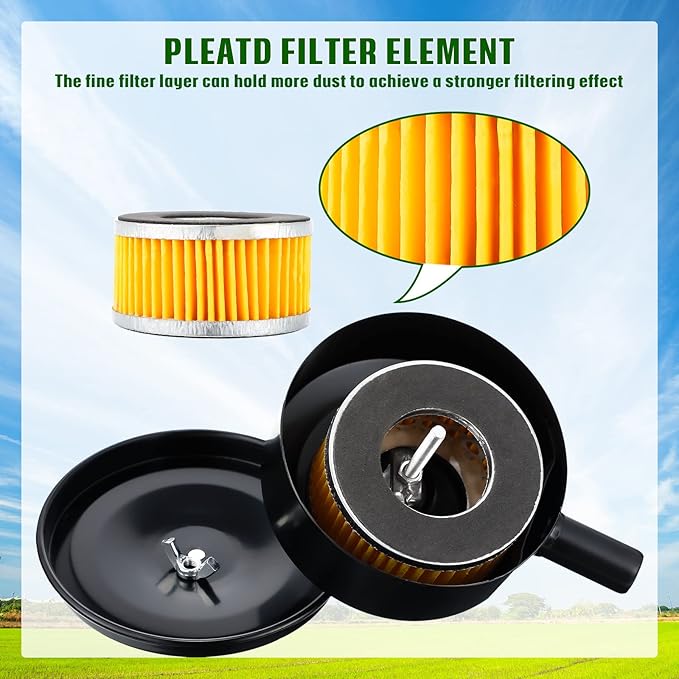 8 Pcs Air Compressor Replacement Filter Elements 2.6 x 1.6 Inch Piston Type Air Compressor Intake Paper Filter Elements