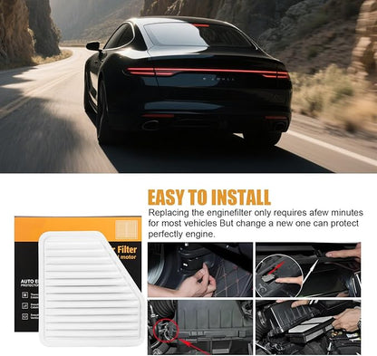 Engine Air filter Compatible with some Toyota, Lexus, Pontiac, and Scion models that comply with OE 17801-31120