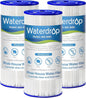 Waterdrop W50PEHD Whole House Water Filter, Replacement for American Plumber, W10-PR, Culligan® R50-BBSA, GE ®FXHSC, GXWH40L, GXWH35F, 5 Micron, 10" x 4.5", High Flow Sediment Filters, Pack of 3