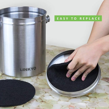 Compost Bin Filters, 12 Pieces Compost Pail Replacement Filters, 6 Round and 6 Square (Black)
