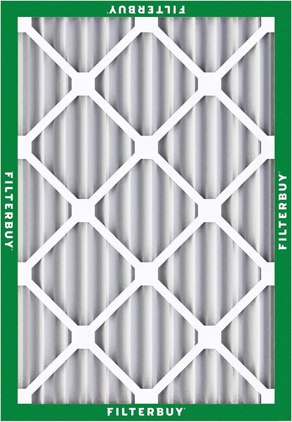 Filterbuy 18x24x2 Air Filter MERV 8 Essential Dust & Allergy Defense (4-Pack), Electrostatic Pleated HVAC AC Furnace Filters Replacement, Made in USA (Actual Size: 17.38 x 23.38 x 1.75)