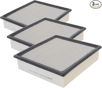 BOSCH 5372WS Workshop Engine Air Filter - Compatible with Select Ford Expedition, F-150, F-250 Super Duty, F-350 Super Duty, F-450 Super Duty, F-550 Super Duty; Lincoln Navigator (Pack of 3)