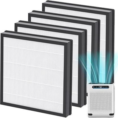 HAP605/HAP607 Replacement Filters for FreAire HAP605 HAP607 and for XenonLab HAP605 HAP607 Air Purifier, 3-in-1 Efficient Air Filter with Activated Carbon for Home, 4-Pack