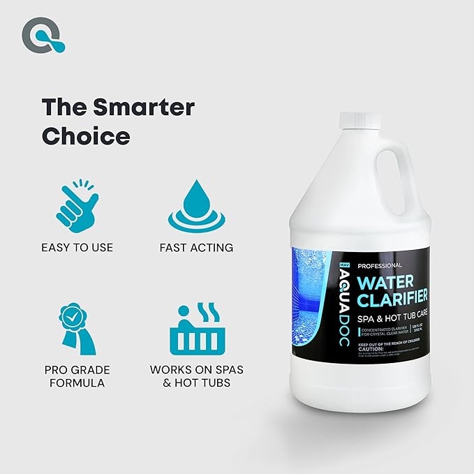 MAV AquaDoc Spa Clarifier & Hot Tub Clarifier for Fast Acting Cloudy Water Treatment - The Spa Clarifier Hot Tub Owners Love - 128 oz