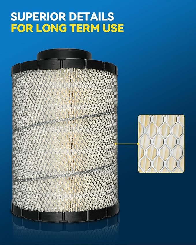 PHILTOP 46637 Engine Air Filter Compatible with Donaldson B085011, Baldwin PA2818, Fram CA6818, Cummins 3912020, Hasting AF2329, Napa 6637, Wix 46637