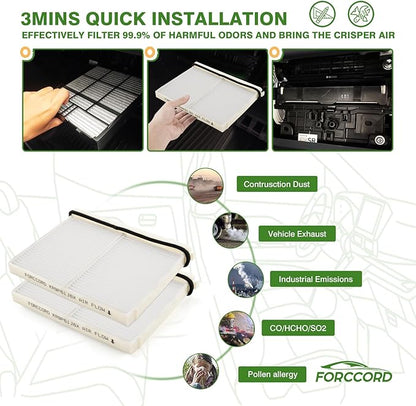 Cabin & Engine Air Filter Fit for 2024 2025 2026 Mazda CX-90; 2025 2026 CX-70 Activated Carbon Cabin Filter Replacement KR9P61J6X PXFV133A0 Car Accessories
