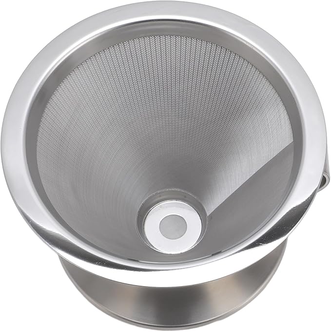 316 Stainless Steel Pour Over Coffee Dripper with 300 Mesh Filter Portable Reusable Cone for Travel Camping Brewing Tea