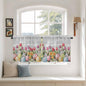 Easter Kitchen Tier Curtains 24 Inch Long 2 Panel Set,Rod Pocket Cafe Small Window Curtains Over Sink,Retro Spring Bunny Eggs Tulip Farm Wooden Grain Light Filtering Short Drapes 27.5"W x 24"L