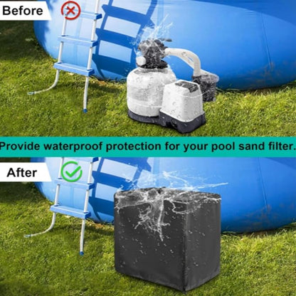 Pump Cover - Anti-Uv Ground Shelter | Outdoor Pool Filterr Box Enclosure, Sands Filters Protection Enclosure, Oxford Fabric Pools Filter Cover for Sand Filtter, Protects Fro
