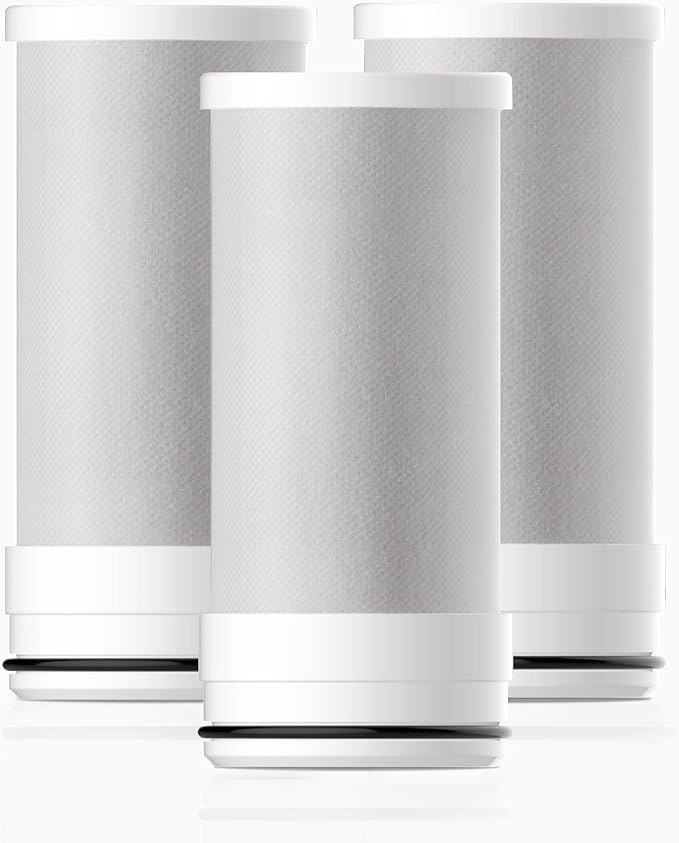 Mist- Water Filter for Sink Replacement Filter, RFMFS395 Replacement Filter for Faucet Mounted Filtration Systems, Replaces Mist MFS094, MFS095 & all Similar Designs, Tap Water Filter (3 Pack)…
