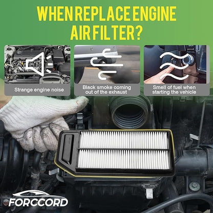 2-PACK Engine Air Filter Fits for Acura TSX 2004-2008 2.4L, Honda Accord 2003-2007 2.4L Air Filter Replacement CA9564 Car Accessories