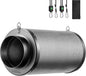 VIVOSUN 4 Inch Air Carbon Filter Smelliness Control with Australia Virgin Charcoal for Inline Fan, Grow Tent Smelliness Scrubber, Pre-Filter Included, Reversible Flange 4" x 12", Black