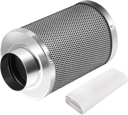 Air Carbon Filter Odor Control, Reversible Flange, Pre-Filter Included, Smelliness Scrubber