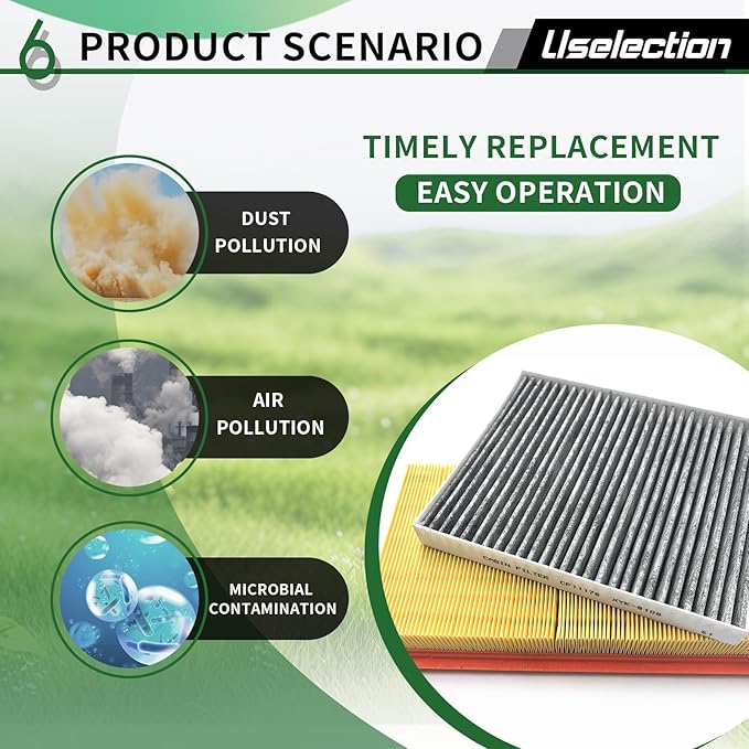 Cabin Engine Air Filter W/Activated Carbon Kit for Explorer (2012-2019), Police Interceptor Sedan/Utility (2013-2019).Replaces FP68, AE9Z-19N619-A,CF11176,FA-1884,7T4Z-9601-A