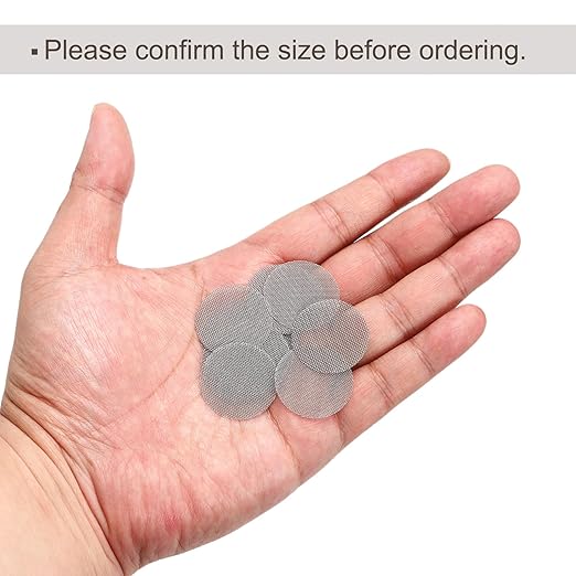 MECCANIXITY Pipe Screen Stainless Steel Screens, 1 Inch (25.4mm) Diameter for Pipe Filter, Pack of 100