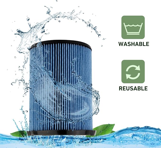 2 Pack VF5000 Wet/Dry Cartridge Replacement Filter for 5-20 Gallon Vacuums WD1450 WD0970 WD1270 WD09700 WD06700 WD1680 WD1851 RV2400A