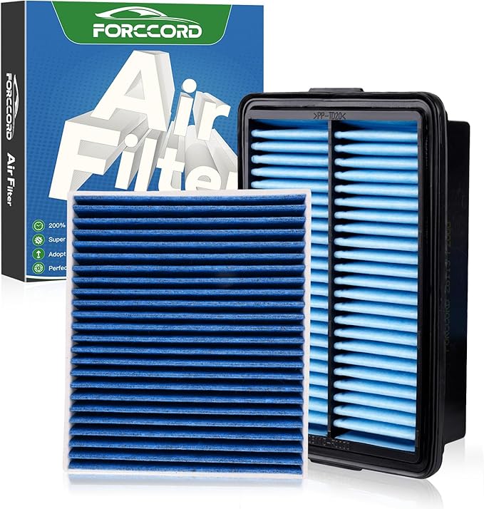 Cabin Air Filter and Engine Air Filter Fit for Kona 2018-2023 1.6L 2.0L, Kia Soul 1.6L 2020-2025 2026 Replacement 97133-D1000 28113-F2000 Accessories