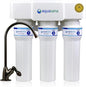 Aquasana Under Sink Water Filter | 3-Stage Max Flow Filtration | Reduces up to 99.99% of PFAS, Lead, Chlorine, & More | Under Counter Drinking Water Filter | Oil-Rubbed Bronze Faucet | AQ-6300M-ORB