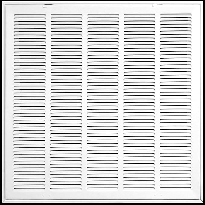 HVAC Premium 25 x 32 Duct Opening Steel Return Air Filter Grille, for 1-inch Filter, Removable Door, Flat Stamped HVAC Vent Cover Grille, Outer Dimensions 27.5 x 34.5