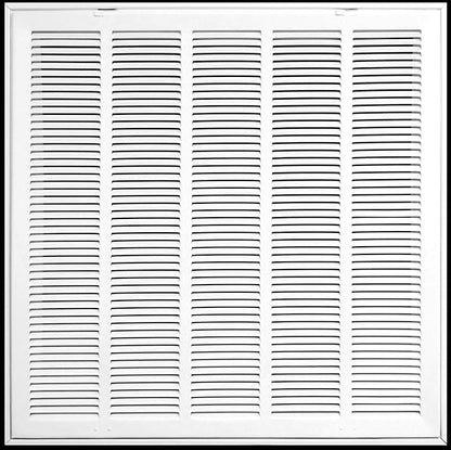 HVAC Premium 25 x 32 Duct Opening Steel Return Air Filter Grille, for 1-inch Filter, Removable Door, Flat Stamped HVAC Vent Cover Grille, Outer Dimensions 27.5 x 34.5