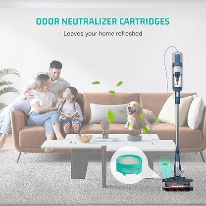 Replacement Filters for Shark HZ3002 HZ3000 Stratos Ultralight Corded Stick Vacuum with 4PCS Foam & Felt Filter, 4PCS Replacement Shark Odor Neutralizer Cartridge, Replace Part XFFKHZ3000 XHFHZ3000
