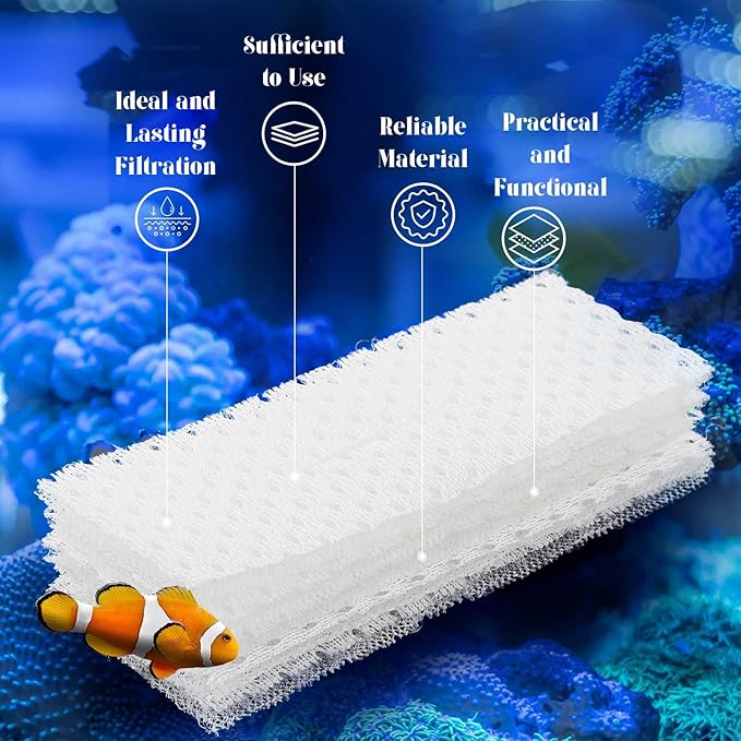 Maxcheck 10 Pcs Biological Filter Screens Bio-Screen Pad Filter Pad for Aquarium Filtration System(Compatible with C2)