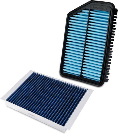 Cabin & Engine Air Filter Fit for Hyundai Elantra 1.8L 2011-2016, Elantra Gt L4 2.0L 2014-2017, Kia Forte5 2.0L 2014-2018 Activated Carbon Cabin Filter Replacement CF10728 28113-3X000
