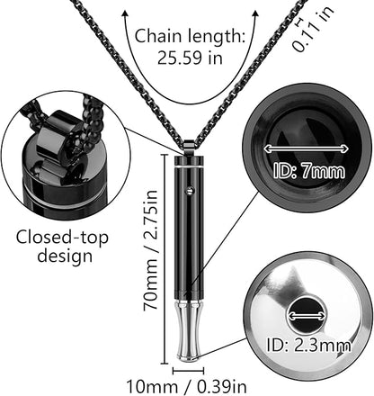 ASTOFLI Quit Smoking Breathing Necklace for Adults - Flavored Stress Breathing Necklace Stop Smoking for Women - Breathlink for Men Meditation Breathe Anxiety Whistle Necklaces inhaler Breathlace