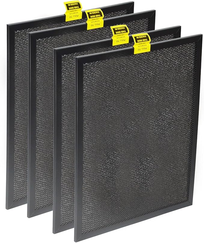 PUREBURG Replacement Pre-Filter Compatible with Santa Fe Compact2, Element2, Compact70, Phoenix D850 Dehumidifier,4-Pack (9 x 11 x 0.25)