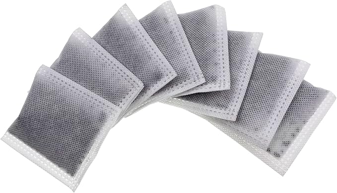 8 Pack Compact Activated Charcoal Odor Absorbing Filter Refill Deodorizer Compatible with iTouchless Cans 2.5 Gal, 3 Gal, 4 Gal and Other Small Trash Cans Under 8 Gallons with Filter Compartment