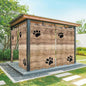 Wood Grain Outdoor Curtains for Patio Claws Animals Wooden Brown Waterproof Outside Curtains with Grommet Top Weatherproof Curtain for Cabana Pergola Gazebo, 1 Panel, 54" W x 84" L