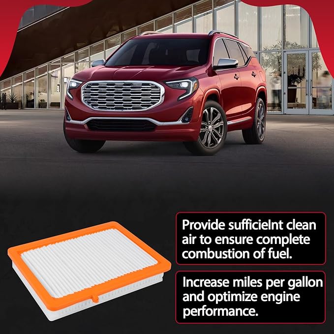 Engine Air Filter Fit for 2018-2025 Chevy Equinox/ 2018-2024 GMC Terrain CA12260 A3226C A3240C 23279657