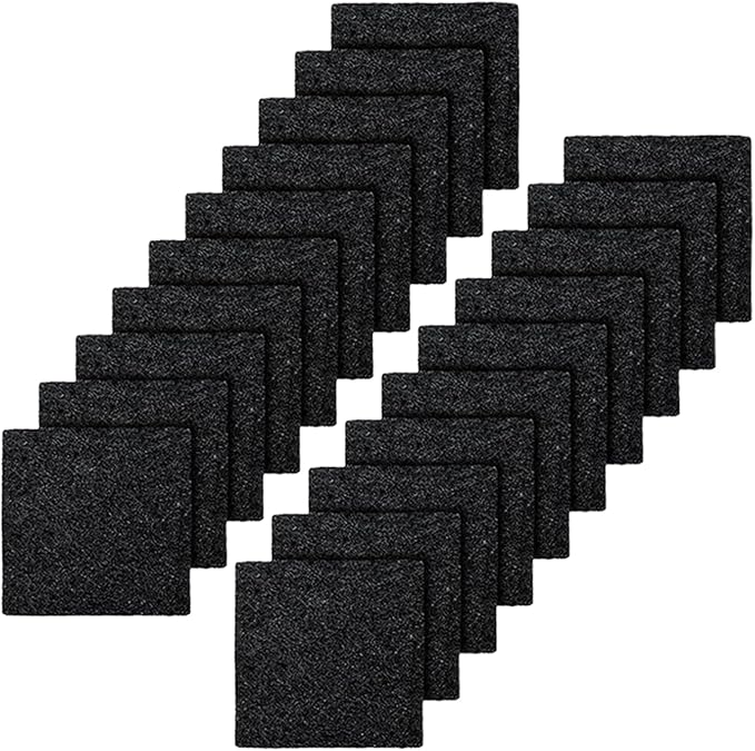 Charcoal Odor Absorber, Stick On Deodorizer Filter Set, Powerful Smell Control with Natural Carbon, Air Freshening Cleaning Accessory Tool, Slim Design with Easy Install