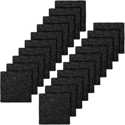 Charcoal Odor Absorber, Stick On Deodorizer Filter Set, Powerful Smell Control with Natural Carbon, Air Freshening Cleaning Accessory Tool, Slim Design with Easy Install
