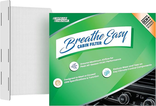 Spearhead OEM+ Particulate Breathe Easy Cabin Filter | Fits Various 2006-22 Audi/VW Like OEM | Provides Max Airflow & Enhanced Performance (BE-373P)