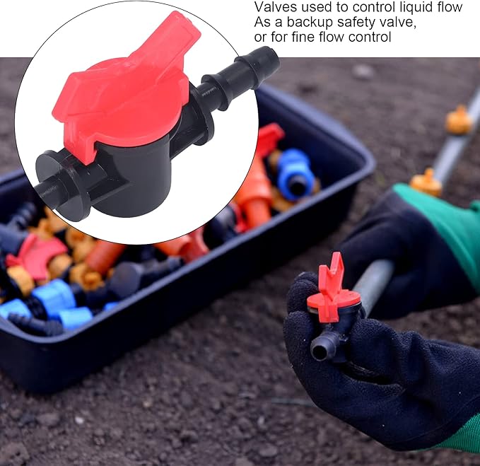 Regulator ABS Plastic Liquid Control Stop Valve for Domestic Water Pumps Solar Water Heaters Construction Sites 2PCS Straight Through Valve (8MM regulator)