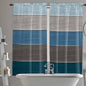 Retro Farm Blue Gray Wood Grain Window Valance Curtains, Rustic Wooden Plank Light Filtering Kitchen Valance with 3-inch Rod Pocket for Living Room Bathroom Bedroom,2 Panel,52x72In