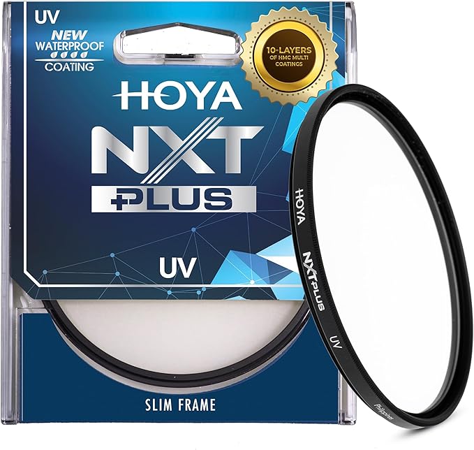 Hoya NXT Plus 82mm UV Filter — Schott B270 Clear Glass with 10-Layer HMC Multi-Coating for 98% Light Transmission, Waterproof Top-Coat, Aluminum Frame - Camera Lens Filter for Sharp, Clear Images