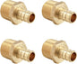 4 Pieces EFIELD Barb Crimp Pex 1/2 Inch x 1/2 Inch Male NPT Adapter Brass Brass Fittings,(PEX1807017-4PCS)