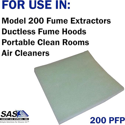 Pre-Filters 12 Pack for Model 200 Sentry Air Systems – MERV 8 Pre-Filter for Air Filtration and Fume Extraction Systems to Capture Larger Sized Particles