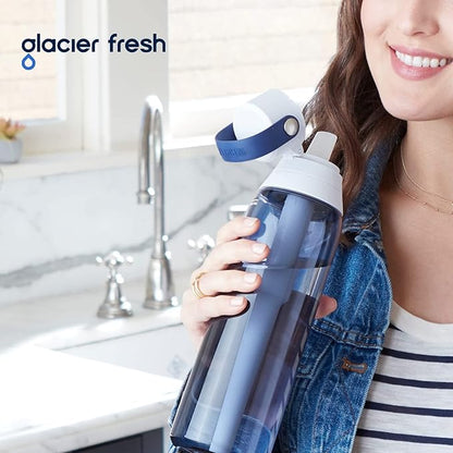 GLACIER FRESH Bottle Mouthpiece Replacement for Brita Water Bottle, Silicone Bottle Bite Valve Replacement Parts Compatible with Brita Water Bottles, 2 Packs