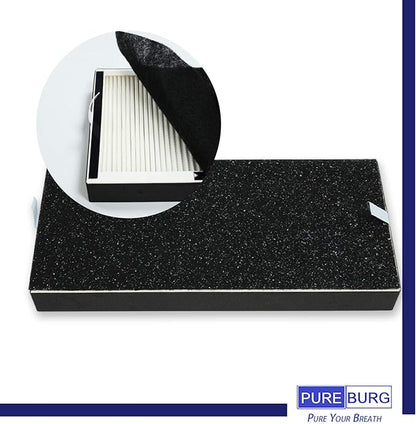 PUREBURG Replacement Filter Set Compatible with Hunter HP100 HT100 Air Purifier,2-Pack H13 HEPA + 4 x Activated Carbon Pre-Filters 4-Stage Filtration Air Clean VOCs