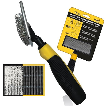 Coil Cleaning Fin Brush for AC Evaporator and Condenser Coils – HVAC Coil Cleaner | Stainless Steel Pins - Improve Efficiency, Prevent Ice Build-Up, Easy AC Maintenance
