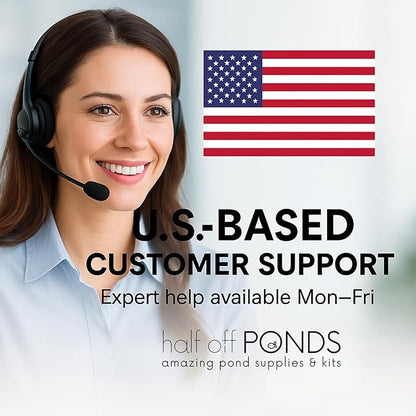 HALF OFF PONDS Simply Clear Koi Pond Filter System with 2HP Blower – Filters Ponds Up to 5,000 Gallons – Bio Comb Media, 6-Way Valve, Pressure Gauge- Mechanical & Biological Filtration